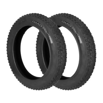 TEMU 2pcs 20x4.0 Fat Tires 20 Inch Fat Bike Tires Suitable For Mountain Bikes And E-bikes Off-road Riding Bicycle Tires Image