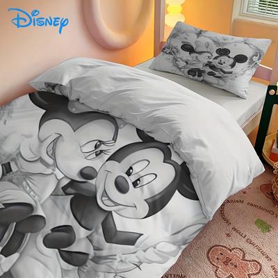TEMU 3pcs Mouse Cartoon Print Bedding Three-piece Set Suitable For Bedroom, , All Bedding Set Includes 1 Quilt Cover And 2 Pillowcases (without Core) Image