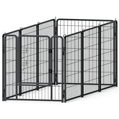TEMU 6/8/12pcs Puppy Run Playpen Puppy Playpen 80 X 80cm Outdoor Enclosure, , Fence Grid, For Puppies And Rabbits Image