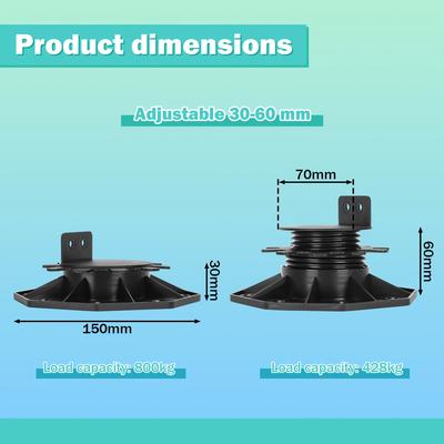TEMU Height-adjustable Pedestal Bearing Plate - Pedestal Bearing For Plate Substructure Wood, Wpc And Stone 10//40/50 Pieces Image