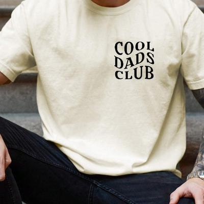 TEMU Mkongcostume Men's T-shirt For Club, Funny Dad Shirt, Aesthetic Round Neck Tee, Father's Day/birthday Gift, Casual Summer Short Sleeve Shirt For Me Image
