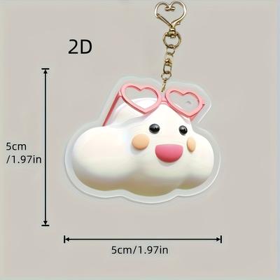 TEMU Custom Photo Heart Keychain – Personalized Acrylic Love Keyring With Couple’s Picture, Perfect Anniversary Or Valentine’s Gift For Couples, , And Cartoon Fans Image