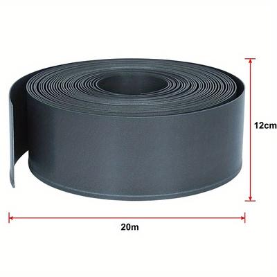 TEMU 20m Flexible Lawn Edging Roll - Pp Plastic, Garden & Flower Bed Border - Versatile For , Gravel Areas - Control, Green/grey, Lawn And Garden Tools, Lars360 Image