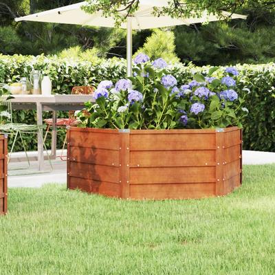 TEMU Raised Bed Rustic 129x129x45 Cm Corten Steel Image