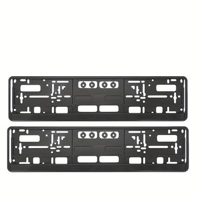 TEMU 1/2pcs Abs Anti-corrosion License Plate Holder, Eu Standard Car License Plate Bracket, Universal Fit For Uk Vehicles, Durable Plastic Auto Accessory Image