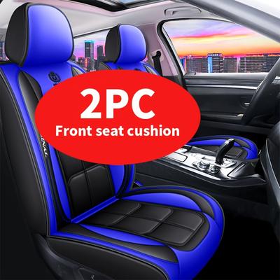 TEMU Pack Of 2 Front Car Seat Cushions Premium Pu Leather Auto Seat Covers - Suitable For Sedans, Suvs, And Trucks | , Protection Image