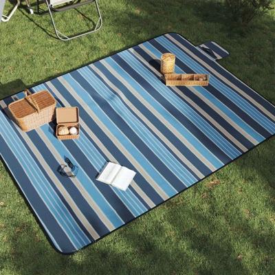TEMU Foldable Picnic Blanket In Blue And , Measuring 200x150 Cm, Made Of Velvet. Image