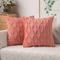 Lot de 2 Housses de Coussins Doux Peluche en Laine et Daim avec des Motifs de Diamant sur Deux