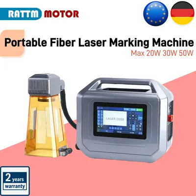 MAX 20W 30W 50W Laser Source Hand-held Fiber Marking Machine Small Portable Metal Plastic Coding Machine Engraving Machine