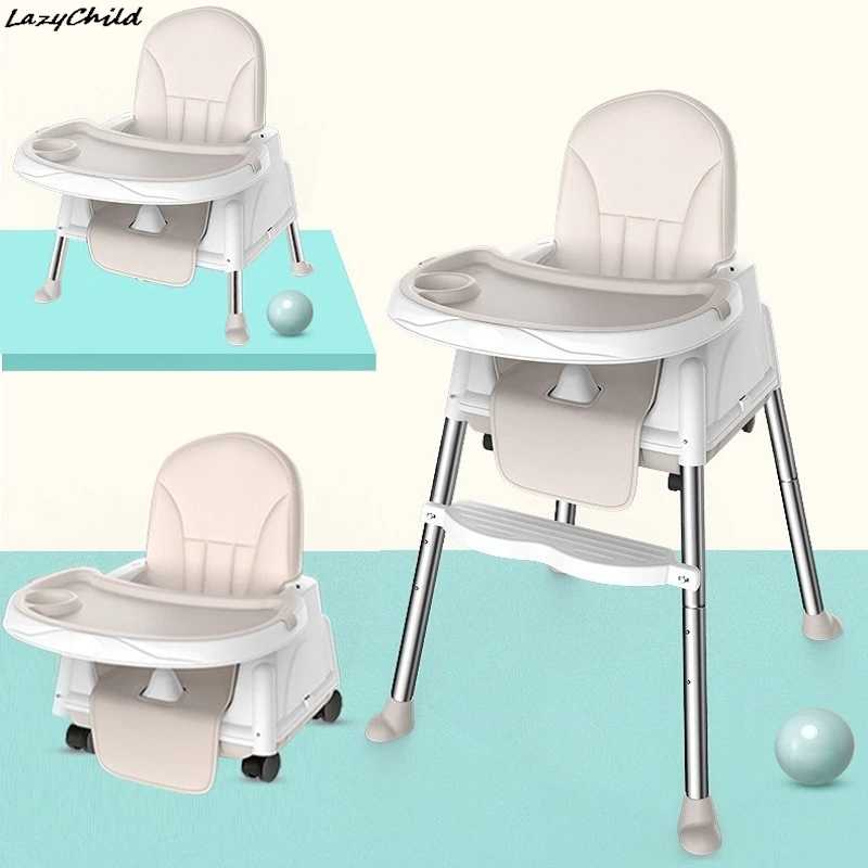 LazyChild Tragbarer, faltbarer Baby-Esszimmerstuhl, sicherer Kinder-Esszimmerstuhl, multifunktionaler Baby-Esstisch und Stuhl, 2023, neu Image