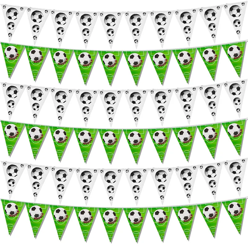 Fußball Fußball Party Dreieck Flagge Banner Fußball Wimpel Banner für Fußball Thema Geburtstag Party Dekoration Hintergrund Dekoration Image