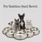 Edelstahl Pet Bowl Katze Fütterung Schüssel Pet Feed Wasser Futternäpfe Multi-Spezifikation Hund Katze Feeder Pet Liefert
