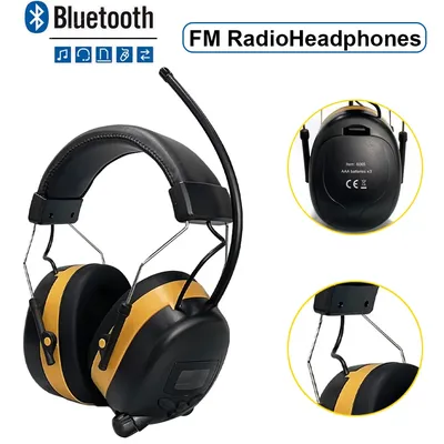 Für Am/Fm Radio Gehörschutz Lärmreduzierung Sicherheit Bluetooth Ohrenschützer Unterdrückender Gehörschutz für das Schießen 30 dB Lärm Image