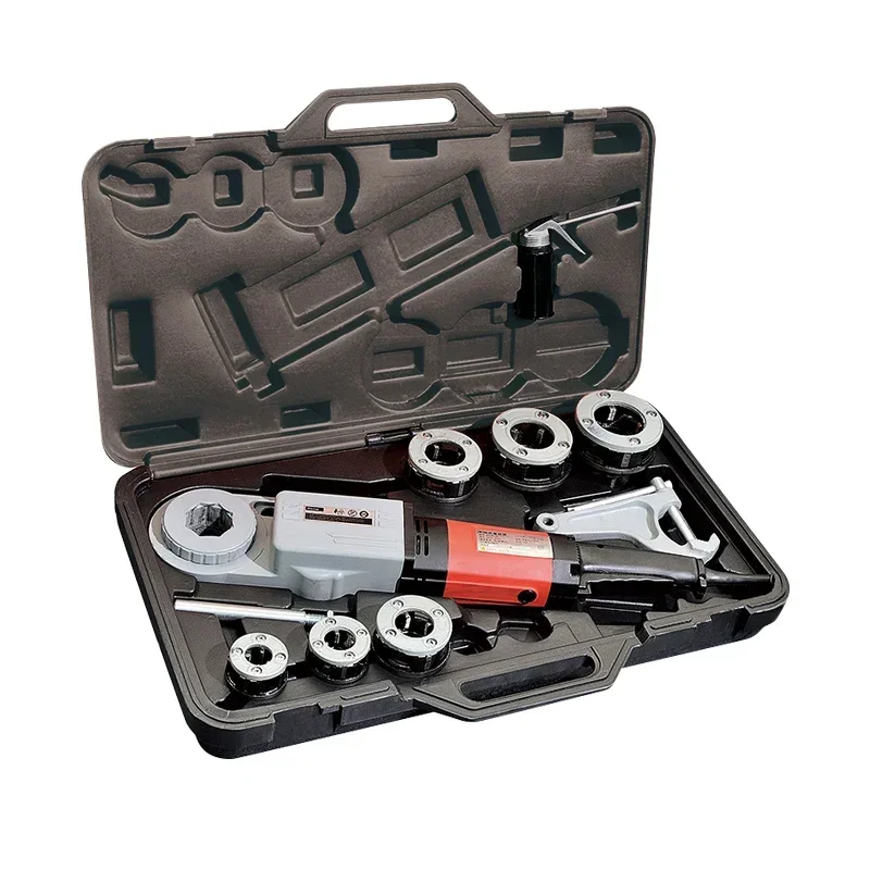 Elektrische Gewindeschneidmaschine, handgehaltener Lichtrohrschlüssel, 10,2–2 Zoll Wasserrohr, Brandbekämpfung, Rohrhülse, Drahtwerkzeug Image