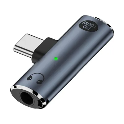 A56G-USB C auf Audio-Klinkenadapter mit 100 W Schnellladung, 2-in-1 USB C auf 3,5 mm weiblicher Image
