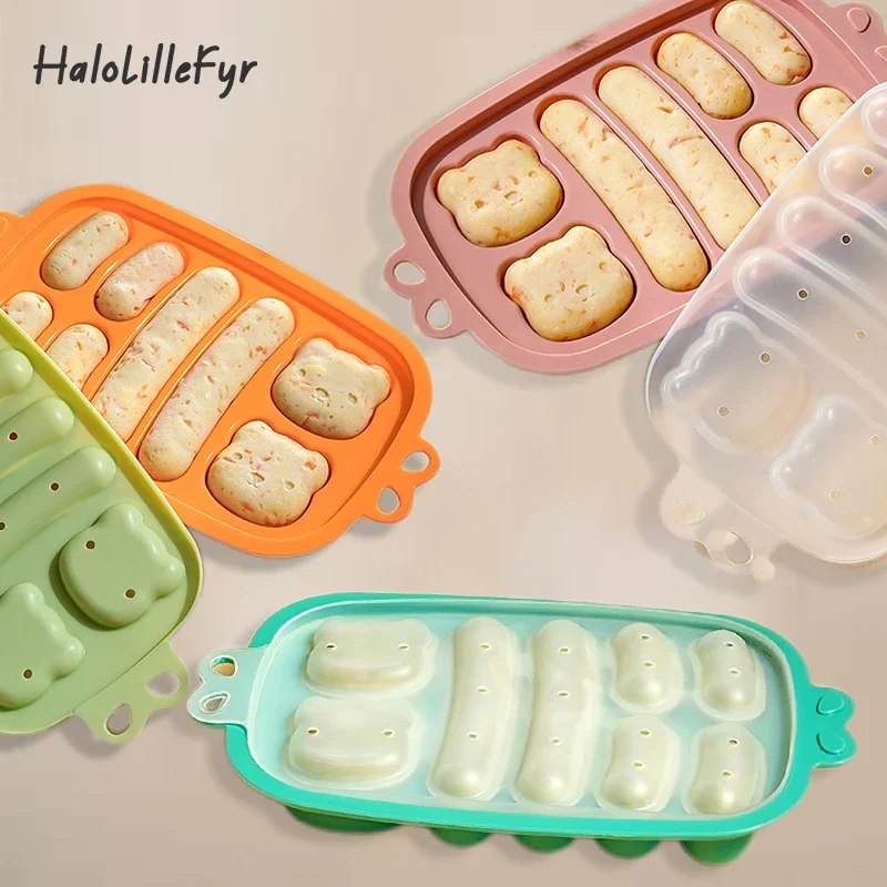 Food Grade Silikon Wurst Maker Form DIY Schinken Hot Dog, Der Formen Mit Deckel Küche Haushalt Würstchen Kuchen Backen Werkzeuge Tablett Image