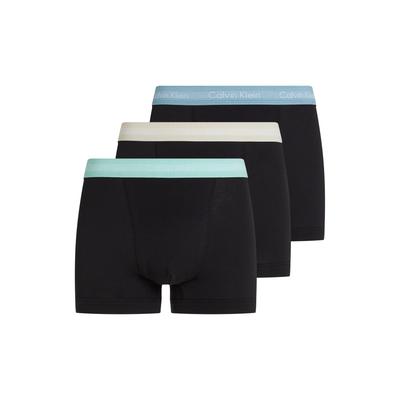 Trunk "TRUNK 3PK", Herren, Gr. M (50), b, fad dnm, cdon tint, beau bl wbs, Jersey, Obermaterial: 95% Baumwolle, 5% Elasthan, CALVIN KLEIN UNDERWEAR, körpernah, Unterhosen, mit Calvin Klein Logo-Elastikbund (3 Stück) Image