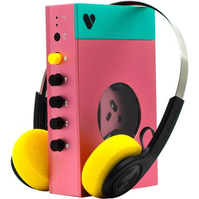 WE ARE REWIND Kassetten Player "WE-001-R1", pink, B:14,08cm H:8,88cm T:3,35cm, Abspielgeräte Image