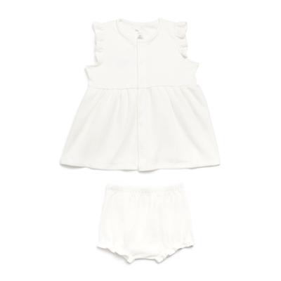 Petit Bateau Cotton Dress and Bloomers Set
