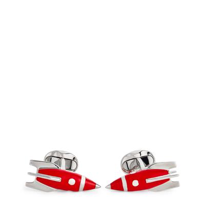 Deakin & Francis Sterling Silver Enamel Rocket Cufflinks