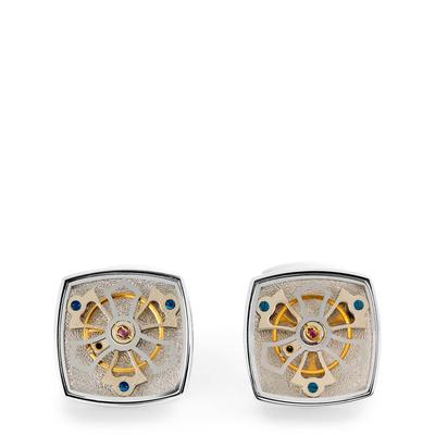 Tateossian Palladium-Plated Traveller Tourbillon Cufflinks