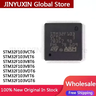 2Pcs STM32F103VCT6 STM32F103VET6 STM32F103V8T6 STM32F103VBT6 STM32F103VDT6 STM32F103VFT6
