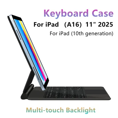 Keyboard Case For iPad A16 11 inch 2025 11th 10th generation Magic Smart Cover Folio Magnetic A3354
