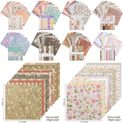 12 Sheets/Pack Blossoms Mermaid Christmas Ornament Paper Pad 6*6inch Single Sided Patterned