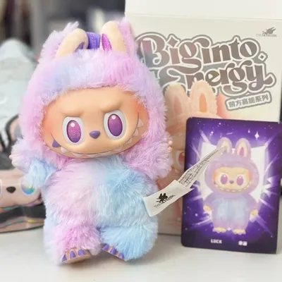 100% Original Labubu V3 Blind Box Big Into Energy The Monsters Pendant Action Figure Genuine Version