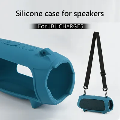Protective Skin Case with Strap Bluetooth-Compatible Speaker Case Waterproof for JBL Charge 5