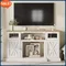 Modern Farmhouse TV Stand for 65 Inch TV, Entertainment Center with Storage Cabinets and Adjustable