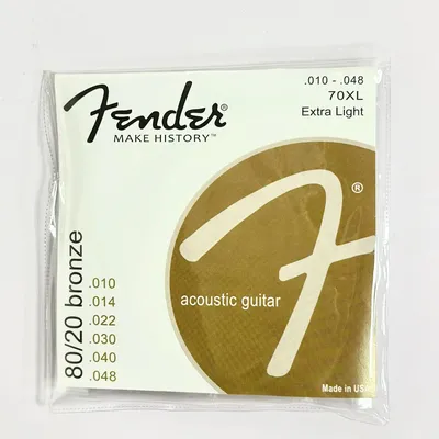 70XL 80/20 Bronze Guitar Strings .010-.048 Extra Light 6-String Acoustic (Durable & Bright Tone)"