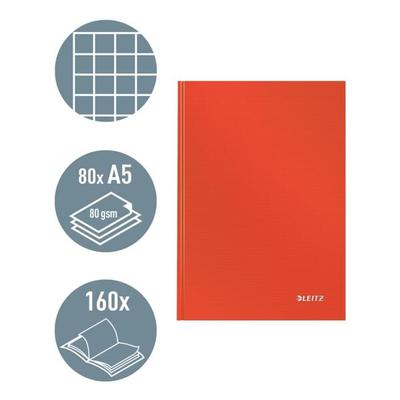 Leitz Notizbuch »Solid 4666« kariert A5 rot Image