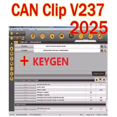 New 2025 Can Clip V237 Latest Software With Keygen For Renault OBD2 Diagnostic software Auto Repair