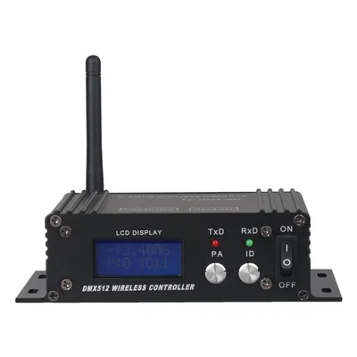 DMX 512 Wireless Controller Receiver Transmitter LCD Display Power Adjustable for Disco DJ Party