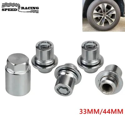 00276-00900 00276-00901 4Nuts+1Key Anti-theft 33MM/44MM Height Wheel Lock Lug Nuts Set M12x1.5 For