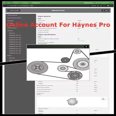 1 Year Online Account For Haynes Pro Workshop Repair Software Free Update Car Truck Maintaince Full