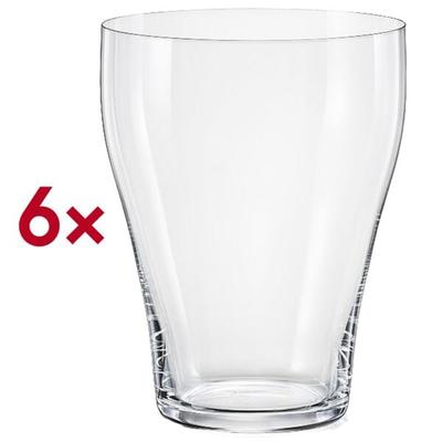 Rona Wasserglas Glass for Sparkling Water Linea Umana 430 ml ungeeicht 6 Stück transparent, 8.7 cm