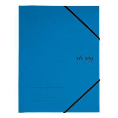 VON Eckspannermappe A4 Karton 335 g/m² 1 Stück Blau, 24.2x31.8 cm Image