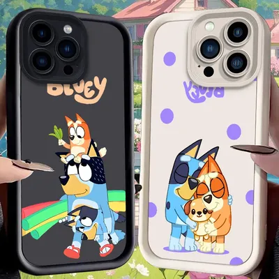 B-Blueys Dog Plain Case for iPhone 16 E 15 14 13 12 Mini 11 Pro Max XS X 8 7 Plus SE Liquid Soft