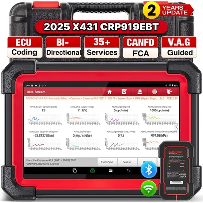 X431 CRP919EBT Elite OBD2 Scanner, 2025 Wireless Bidirectional Scan Tool with ECU Coding,