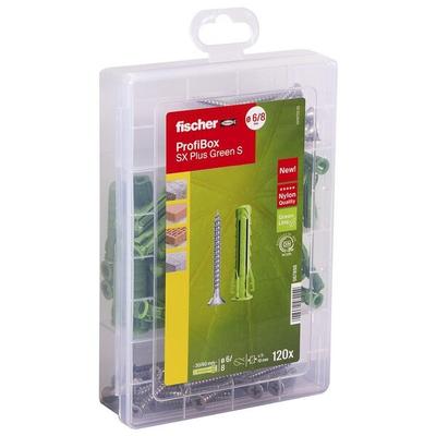 fischer Dübel- und Schrauben-Sortiment »ProfiBox - SX Plus Green S« 120 Stück Image