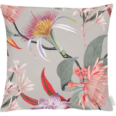 Dekokissen APELT "Jasmina" Gr. 1, bunt (grau, bunt, geblümt), B:46cm L:46cm, Baumwolle, Polyester, Dekokissen_Sitzkissen_Kissenhüllen, Kissenhülle ohne Füllung, 1 Stück Image
