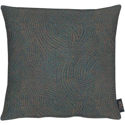 Dekokissen APELT "1102" Gr. 2, blau (blau, kupferfarben, unifarben), B:49cm L:49cm, Polyester, Dekokissen_Sitzkissen_Kissenhüllen, Kissenhülle ohne Füllung, 1 Stück Image