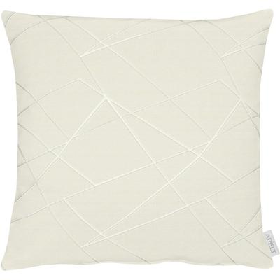 Dekokissen APELT "Vio" Gr. 1, weiß (weiß, gemustert), B:46cm H:5cm L:46cm, Polyester, Leinen, Dekokissen_Sitzkissen_Kissenhüllen, Kissenhülle ohne Füllung, 1 Stück Image