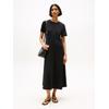 Shirtkleid TOMMY HILFIGER "MODERN CODY ANKLE TEE DRS", Damen, Gr. M (38), N-Gr, schwarz, Jersey, Obermaterial: 100% Baumwolle, unifarben, casual, regular fit, Rundhals, Halbarm, Kleider
