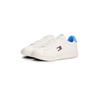 Plateausneaker TOMMY JEANS "ARCHIVE' 98", Damen, Gr. 37, bunt (sanftes weiß, blau), Nappaleder, Textil, sportlich, Schuhe, Freizeitschuh, Halbschuh, Schnürschuh, Kontrastbesatz an der Ferse
