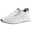 Keilsneaker MARCO TOZZI, Herren, Gr. 45, weiß, Lederimitat, Textil, kontrastfarbene Details, sportlich, Schuhe, Freizeitschuh, Halbschuh, Schnürschuh mit praktischem Reißverschluss