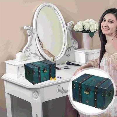 TEMU Storage Box, Box Decorative Vintage-style Treasure Box Trinket Box Jewelry Storage Case Image