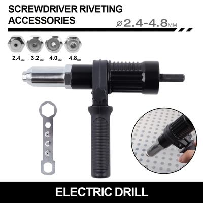 TEMU 7pcs Rivet Kit With 2.4/3.2/4/4.8mm Rivets - Quick & , Metal Construction, Universal Tool For Secure Fastening, Tool|metal Construction|durable Construction Image